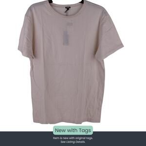 MONROW Women's Crewneck T-Shirt Beige Blush Short Sleeve